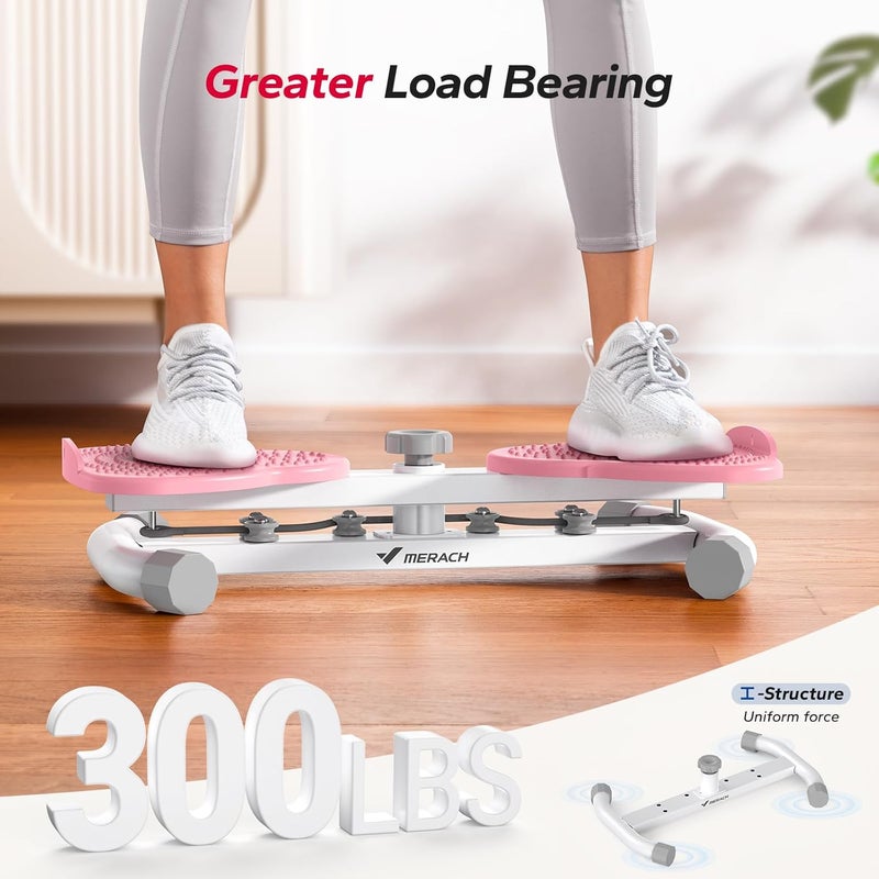 Merach Waist Twister Machine Exercise, Ab Twist Board with 300 lbs Weight Capacity, Abs Workout for Slim Waist and Core Ab Exercise, Noiseless Home Gym Equipment for Women Men - Image 3